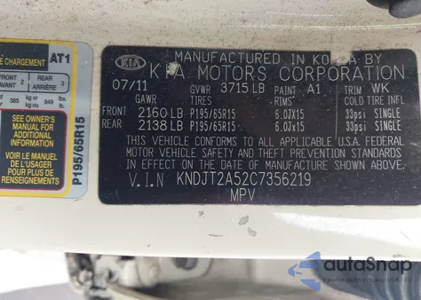 2012 Kia Soul from USA, damaged, VIN KNDJT2A52C7356219